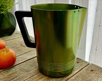 Vintage Regal Supreme Green Aluminum Pitcher, Kitchen Decor