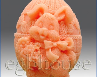 3D Silicone Soap and Candle Mold - Easter Bunny Crochet Egg