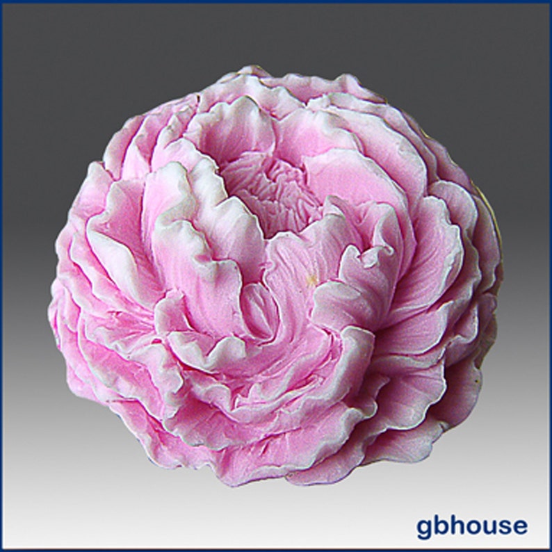 3D Silicone Soap Mold Ruffled Peony buy from original designer and maker image 1