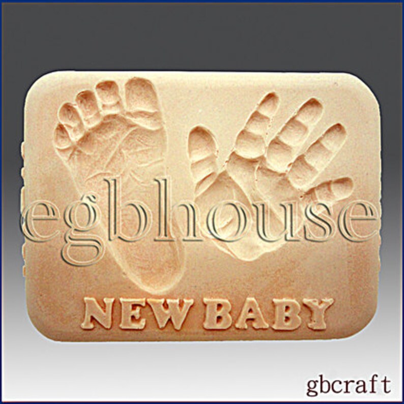 2D Silicone Soap Mold New Baby Baby Hand & Baby Foot Etsy