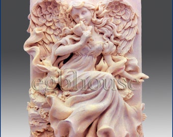 Angel Sophia - Detail of high relief sculpture - Silicone Soap/plaster/clay Mold - buy from original designer and maker