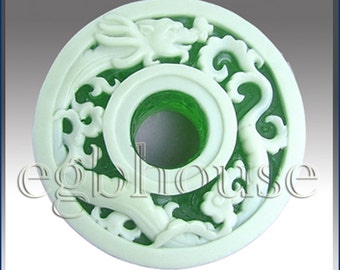 Asian Dragon Pendant Design - Detail of high relief sculpture - Soap/Guest/polymer/clay/cold porcelain silicone mold