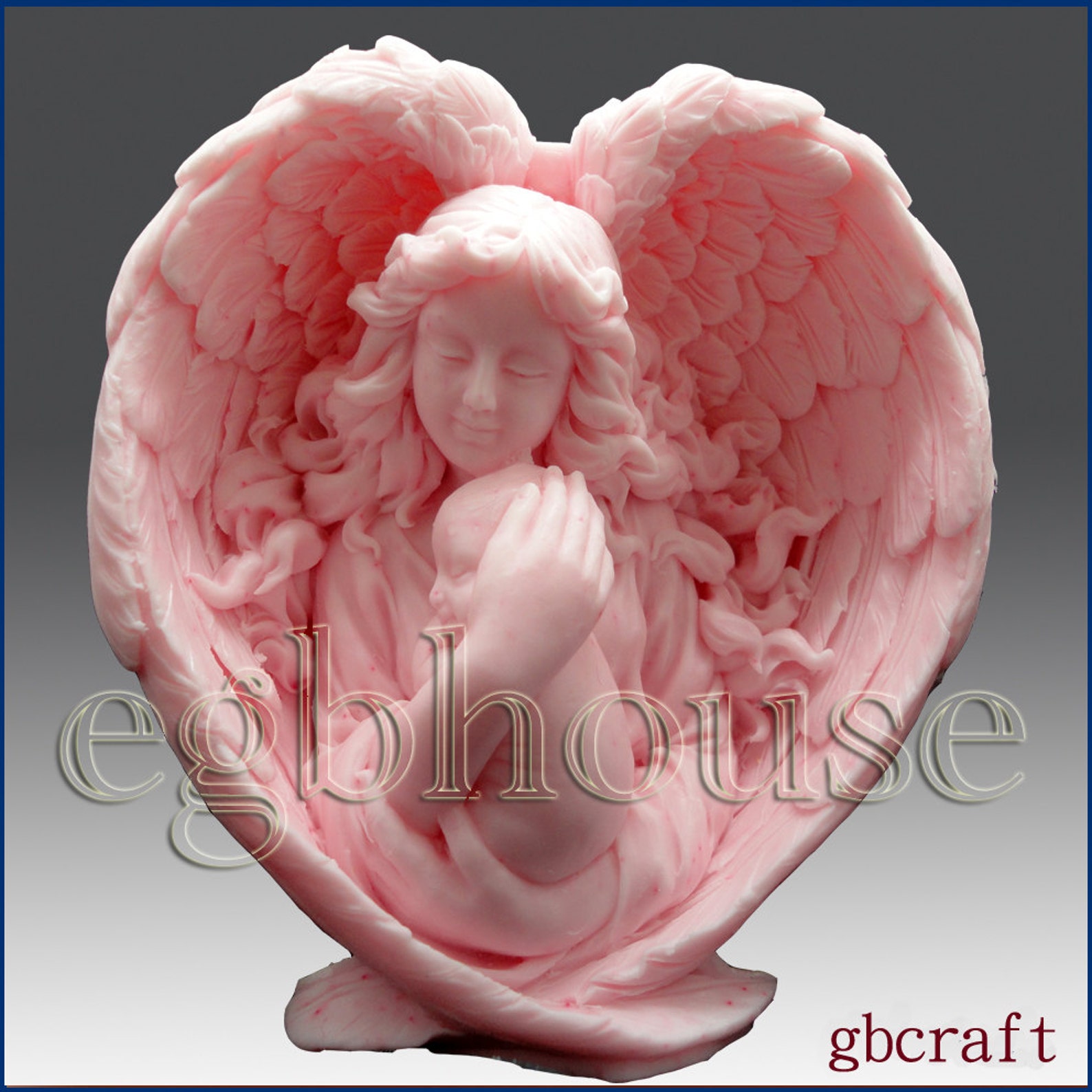 3D Silicone Soap/Candle Mold Mother Angel holds her Baby Etsy