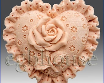 2D Silicone Guest Soap/Candle Mold - Ruffled Rose Pillow -Buy from original designer - Say no to copy cats