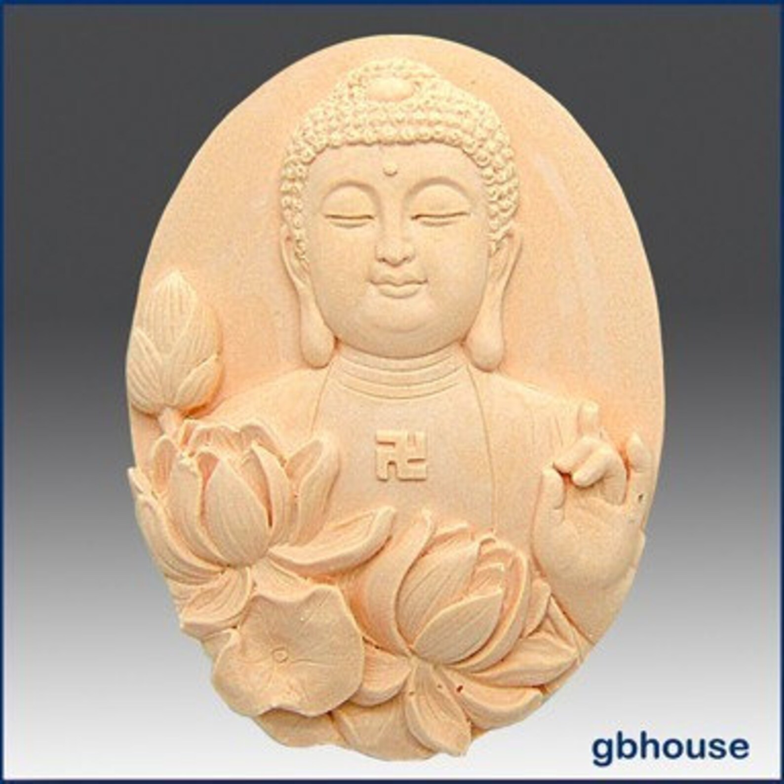 Buddha With Lotus Silicone Soap Mold Etsy