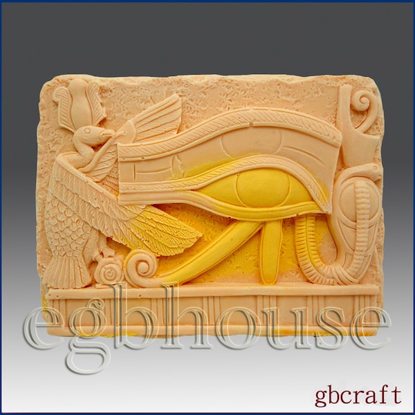 2D Silicone Soap/Polymer Clay/Cold Porcelain Clay/Plaster Mold- Horus Eye - from original designer n maker