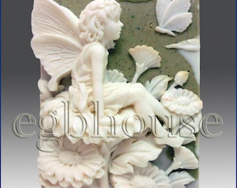 2D silicone Soap/polymer/clay/cold porcelain mold-Fall Fairy, Tana -you are buying from original designer - say no to copycats