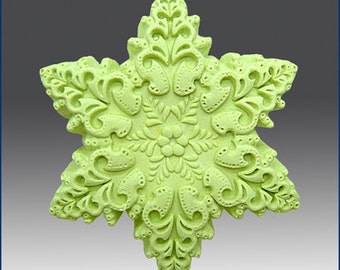 Silicone Soap n Floating Candle Mold  Snowflake 3