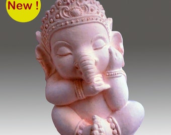Ganesha Baby - Detail of high relief sculpture - Silicone Soap/plaster/clay Mold - buy from original designer and maker