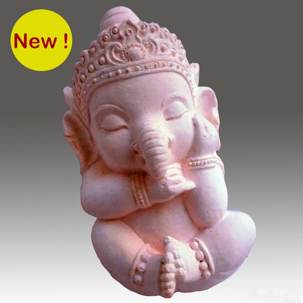 Ganesha Baby - Detail of high relief sculpture - Silicone Soap/plaster/clay Mold - buy from original designer and maker