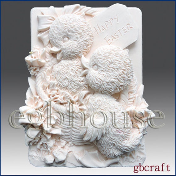 2D Silicone Soap Mold Happy Easter free shipping from