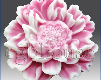 3D Silicone Soap/plaster/clay/Candle Mold-Charming Peony(2 parts mold)-"Buy only from the original designer and maker. Say NO to copycats!"