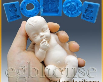 3D Silicone Soap/sugar/fondant/chocolat Mold-Lifelike Baby Gino -buy from original designer to get the best quality