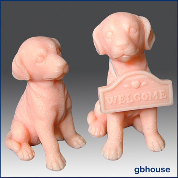 3D Silicone Soap and Candle Mold - 3D Sitting Dog
