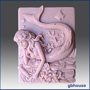 2D Silicone Soap Mold - Mermaid Shelly