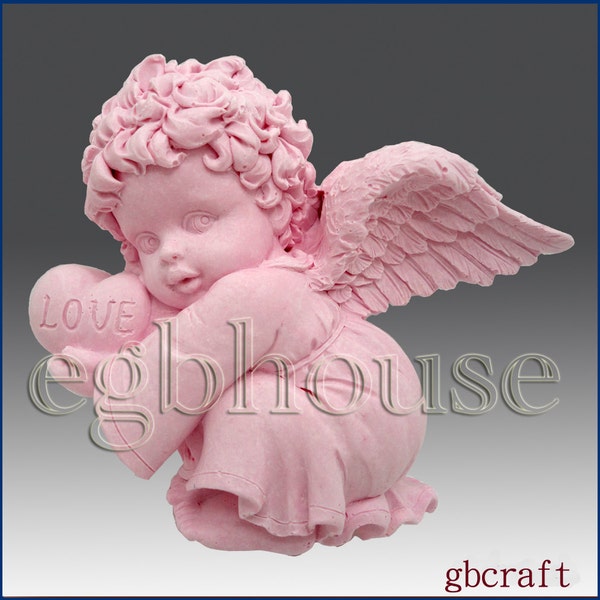 2D Siliconen Zeep Mold - Valentine Angel Boy