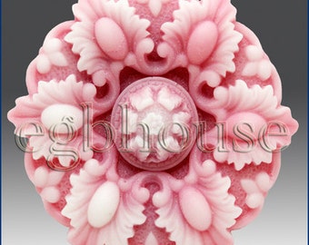 Silicone Soap Mold - Lozenge and Leaf Rosette-Buy from original designer - Say no to copy cats