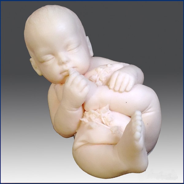 3D Silicone Soap Mold-Lifelike / Newborn Baby Mason (2 parts mold) - Buy from Original Designer - Say no to copy cats