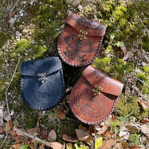 Pochette de ceinture médiévale, sac en cuir vegan, sac Renaissance, costumes de cosplay Viking médiéval, accessoires Renaissance