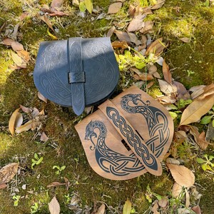 Sac ceinture viking, pochette en cuir vegan, sac médiéval Renaissance, costumes de cosplay Viking LARP, accessoires Renaissance