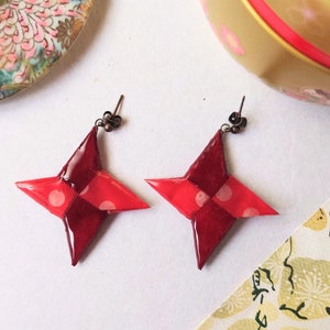 unique earrings　Japanese Accessories　Origami Jewelry　Japanese Piercing　cute　