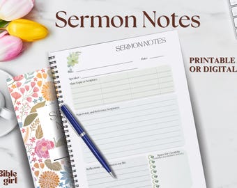 Anotações do sermão para imprimir: Guia de estudo bíblico (Download digital)