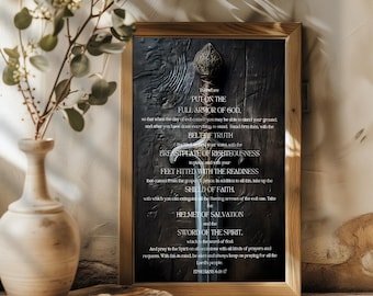 Impresión de la Armadura de Dios: Efesios 6, Decoración Cristiana para el Hogar (Descarga Digital)