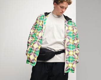 Men’s / Nonbinary Rock Climbing Windbreaker: Brush It & Crush It Graphic Print