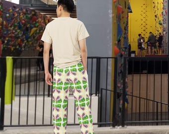 Pantaloni unisex a gamba larga da scalatore di roccia: stampa grafica Brush It & Crush It