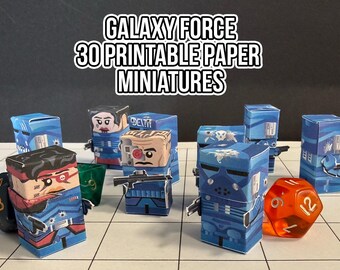 Sci-Fi Space Soldiers: 3D Printable Paper Miniatures (28mm) for Wargaming and TTRPG Standees