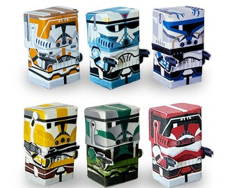 Phase II Clone Commanders - Battle Pack Paper Miniatures (6 Unique Figures)
