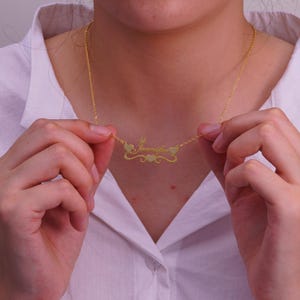 Custom Name Necklace, Personalized 18K Gold Plated Name Jewelry, Custom Necklace for Mom, Mother&#39;s Day Gift, Gift for Her
