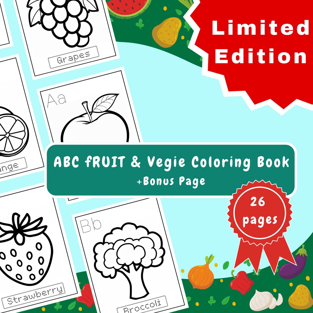 26 Fruit Printable School Pages for Kids, Toodlers Busy Book, Printable ...