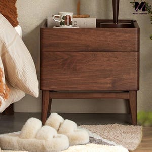 Walnut Bedside Table,Black Walnut Nightstands,Housewarming Gift,Gift forthe Home, Wedding Gift,House Warming Gift,Renovation Gift,nightstand