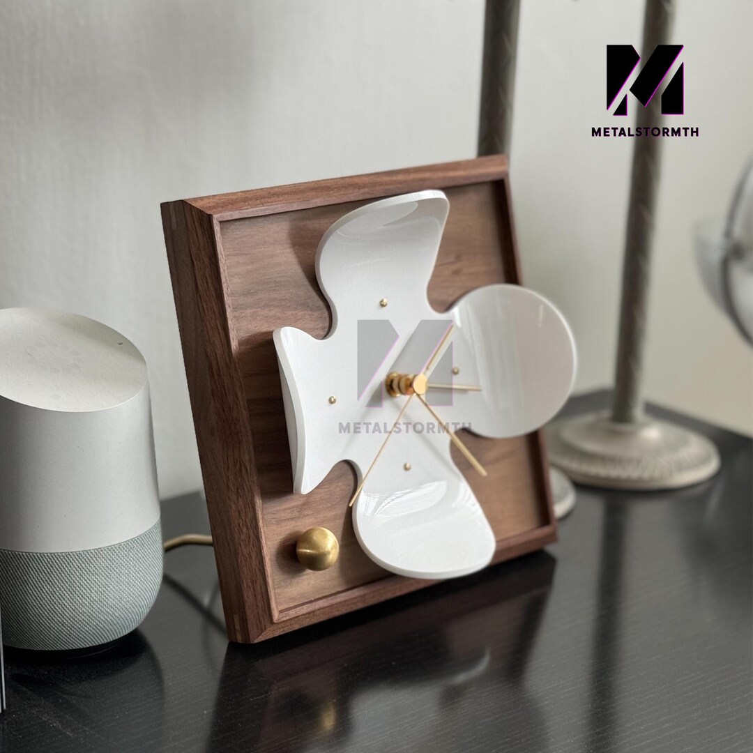 Handcrafted Walnut Wood Table Clock,office Desk Clock,wood Table Clock ...
