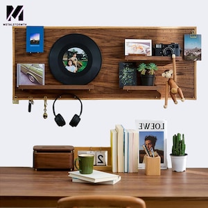 Pegboard with pegs,peg board,TwoTier Walnut Wood Shelf,Floating Shelf,Solid Hardwood Wall Shelves,Hardwood Floating Shelf,Wall Mount Shelves