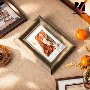 Bilderrahmen Holz Frame,Solid Wood Walnut Photo Frame, Rustic Picture Frames,Wooden Frame Picture Frame,Anniversary Wedding Couple Gift