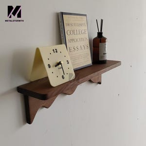 Modern Solid Walnut Wood  Coat Rack, Rustic Farmhouse Decor Space Saving Magnetic Hook Rack Multifunctional Wall Coat Hat Towel Storage