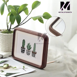 Solid Wood Walnut Photo Frame Rustic Picture Frames,Bilderrahmen Holz Frame,Wooden Frame Picture Frame,Anniversary Wedding Couple Gift