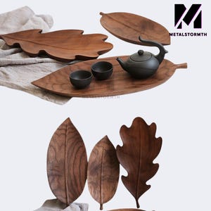 Dessert,Snacks,Tea Serving Tray,Round Acacia Wood Plates Set for Fruit,Rustic Wooden Dinnerware Tableware for Home Kitchen,Housewarming Gift