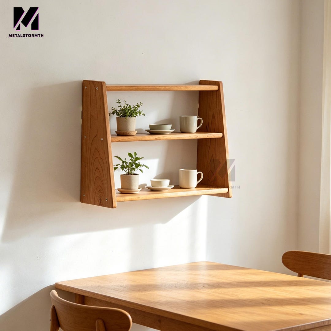 Cafe Table Rack Solid Wood Cup Storage Rack,dining Table Coffee Cup Tea Set Display ...