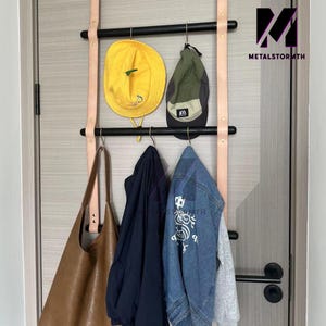 Entryway Storage,Beech Wood Piano Coat Rack, Space Saving Flip Down Magnetic Hook Rack for Coat Hat Towel,Multifunctional Wall Organizer