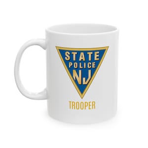 Taza de cerámica de NJ STATE TROOPER (11 oz, 15 oz)