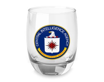 Verre à whisky CIA - Cadeau unique pour les amateurs de whisky, décoration de bar, article de collection, verres personnalisés, cadeau sur le thème militaire