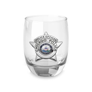 Chicago Police Officer Whiskey Glass: Law Enforcement Gift