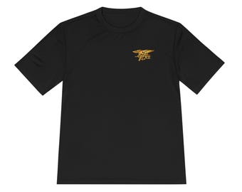 T-shirt unisexe bleu marine SEAL DEVGRU qui évacue l'humidité