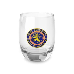 Nassau Police Department Whiskey Glass, Law Enforcement Gift, Custom Barware