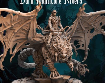Dark Manticore Rider • DnD • TTRPG • Wargaming miniatures