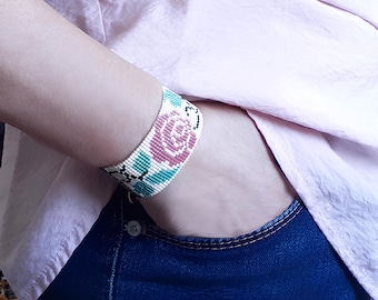Delicada pulsera de cuentas Miyuki para mujer, joyería ajustable hecha a mano
