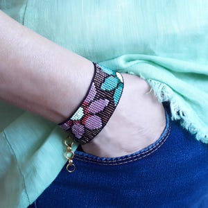 Woven Miyuki Bracelet for Women, Adjustable Handmade Bohemian Jewelry